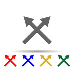 Arrow multi color style icon. Simple glyph, flat vector of arrows icons for ui and ux, website or mobile application