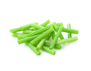 fresh celery isolated on white background