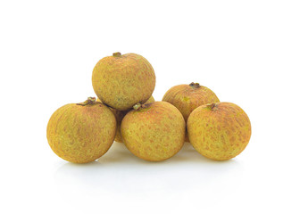 Fototapeta premium Fresh longan on white backgroung