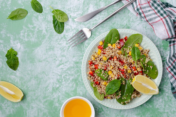 Quinoa salad with vegetables