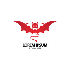 Devil logo vector icon template