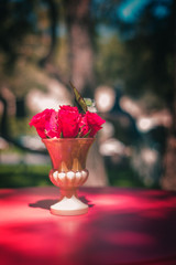 Elegant flower decoration for celebration, wedding, event or birthday party