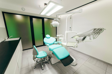 Panoramic design  view of interior  of dental office