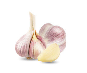 Garlic isolated on white background with clipping path