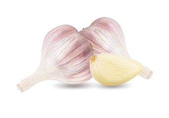 Garlic isolated on white background with clipping path