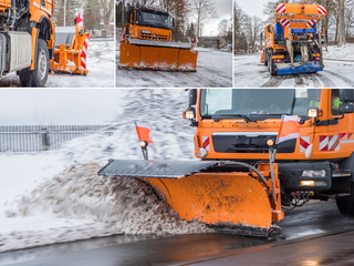Collage Winterdienst in Deutschland