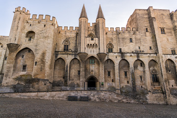 Fototapeta na wymiar Pope palace medieval castle avignon france