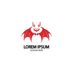 Devil logo vector icon template