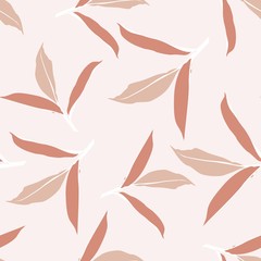 Creative universal floral background with modern beige plant. Modern graphic design. Hand Drawn textures. Ideal for web, card, poster, cover, invitation, brochure. Isolated.