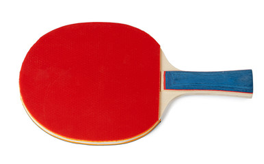 Table tennis racket isolated on white background