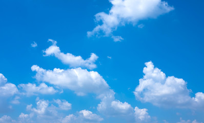 Naklejka na ściany i meble Beautiful day with clear sky and clouds 