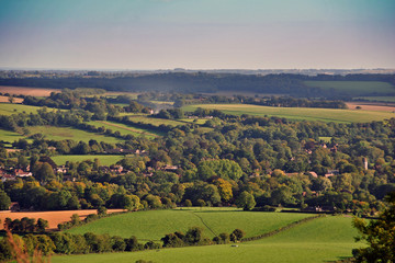 South Downs in Hampshire from Beacon Hill, England, United Kingdom
