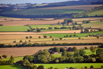 South Downs in Hampshire from Beacon Hill, England, United Kingdom