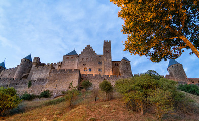 Chateau Carcassonne view in France