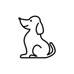 Dog icon vector trendy design