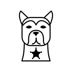 Dog icon vector trendy design