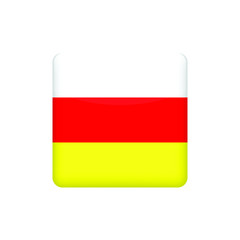 square  South ossetia flag. Simple vector. National flag of South ossetia