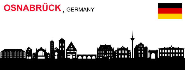 Naklejka premium Osnabrück Silhouette