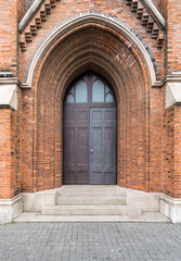 The door of Gothic architecture in Shanghai