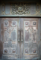 The door of Gothic architecture in Shanghai