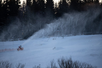 Dawn on the frozen mountains, Jizera Mountains
