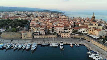 vue aérienne d'Alghero, Sardaigne, Italy