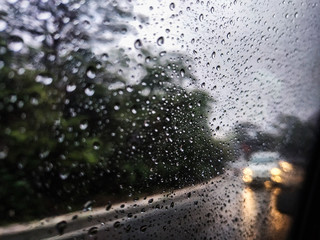 beautyful road under rain