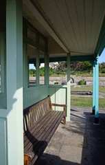 Covered bench in Marina Cove Gardens, Burnham-On-Sea