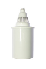 Water filter cartridge on a white background