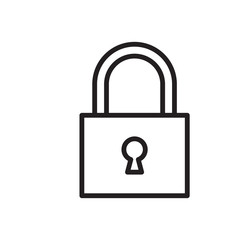 Padlock icon vector trendy design