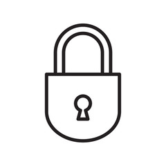 Padlock icon vector trendy design