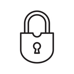 Padlock icon vector trendy design