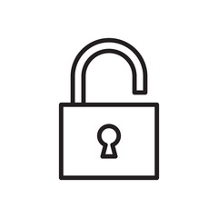 Padlock icon vector trendy design