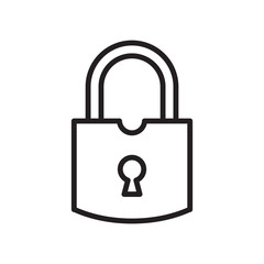 Padlock icon vector trendy design