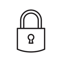 Padlock icon vector trendy design