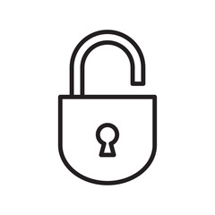 Padlock icon vector trendy design