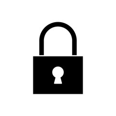 Padlock icon vector trendy design