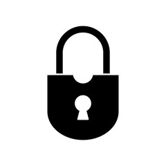 Padlock icon vector trendy design