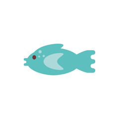 Isolated fish animal vector design