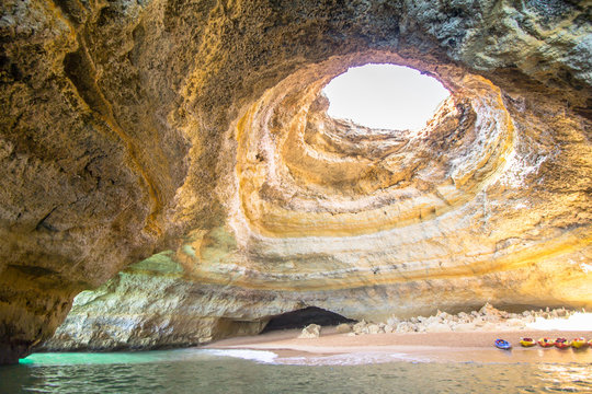 Benagil Sea Cave On Praia De Benagil, Portugal