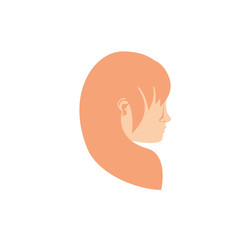 Isolated female head icon vector design