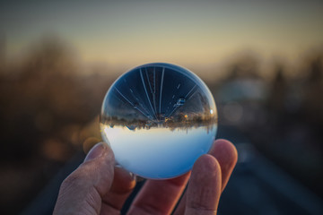 An image in a glass ball