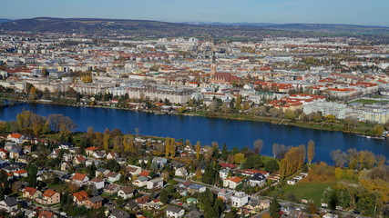 Fototapeta premium Panoramic aerial view of the Vienna city, Austria, Europe.