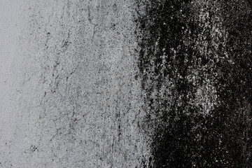 Black and white wall texture or background, scratches and cracks