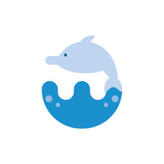 Isolated dolphin animal vector design