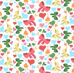 Cute heart repeated pattern ideal for wrapping paper, textile