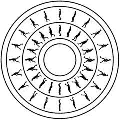 Man, Woman Walking Zoetrope 