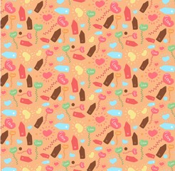 Cute heart repeated pattern ideal for wrapping paper, textile