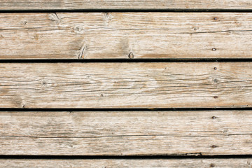 Brown wooden wall made with parallel desks background. Natural rustic hardwood board texture. Grunge old weathered wood surface.