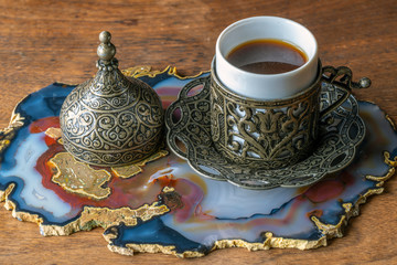 Arranagement of Turkish coffee